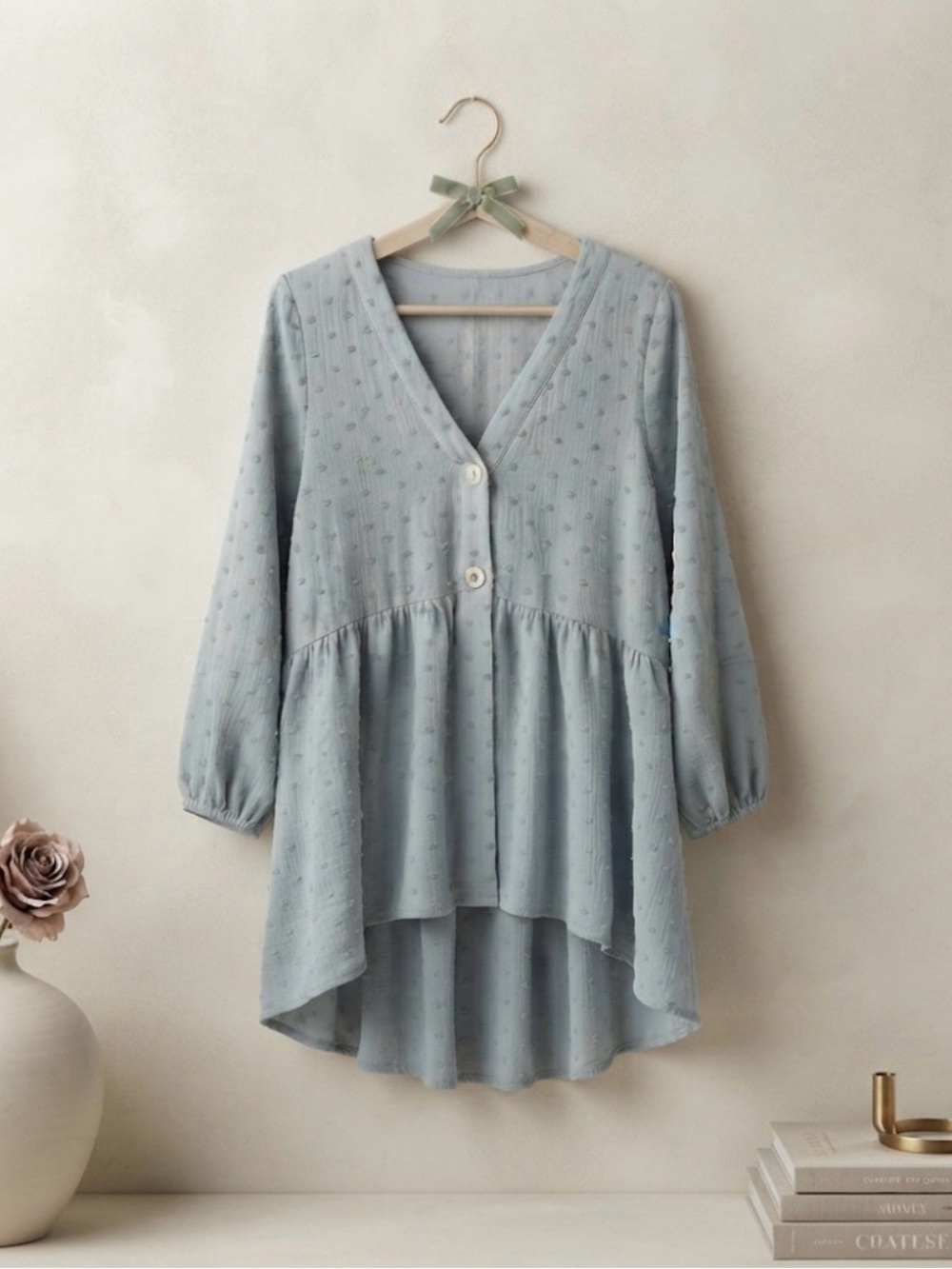 New Girl in Town babydoll button down